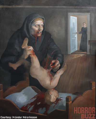 The painting of Gryla by Þrándur Þórarinsson, 2009.