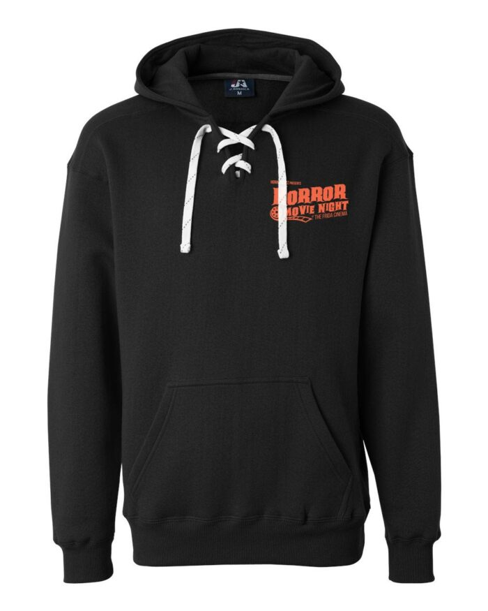 Horror Movie Night Men's Hockey Lace Hoodie