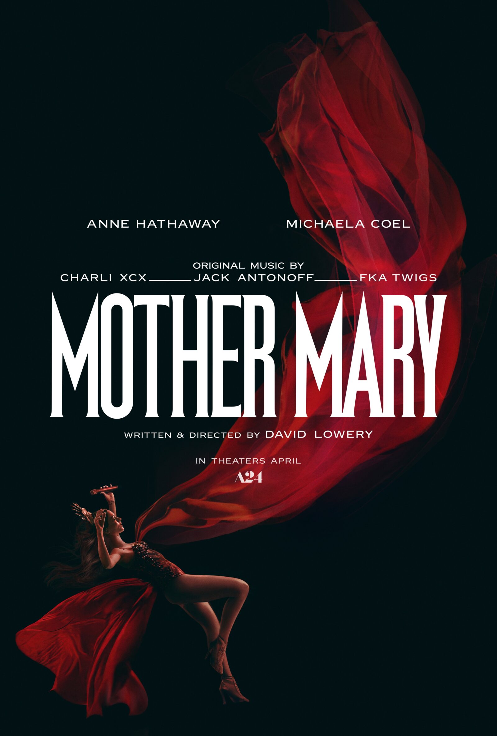 Mother Mary (2026) — Anne Hathaway stars as iconic pop star Mother Mary in David Lowery's A24 psychological thriller